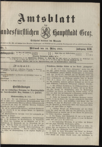 Amtsblatt der landesfürstlichen Hauptstadt Graz