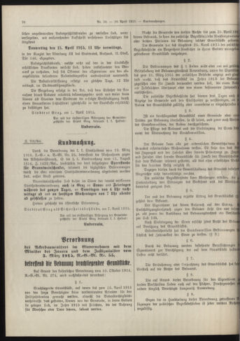 Amtsblatt der landesfürstlichen Hauptstadt Graz 19150410 Seite: 4