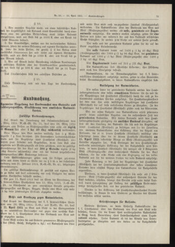 Amtsblatt der landesfürstlichen Hauptstadt Graz 19150410 Seite: 5