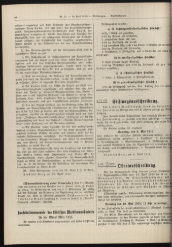 Amtsblatt der landesfürstlichen Hauptstadt Graz 19150430 Seite: 4