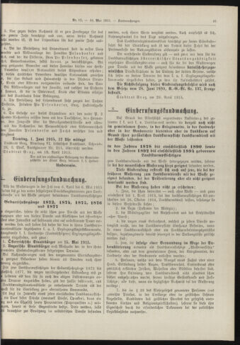 Amtsblatt der landesfürstlichen Hauptstadt Graz 19150510 Seite: 7