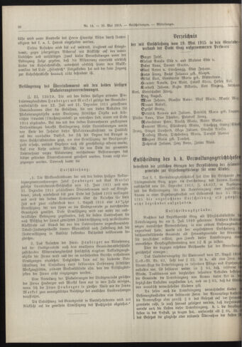 Amtsblatt der landesfürstlichen Hauptstadt Graz 19150520 Seite: 2