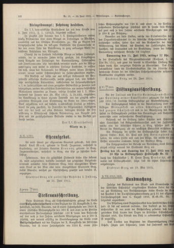 Amtsblatt der landesfürstlichen Hauptstadt Graz 19150630 Seite: 4