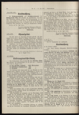 Amtsblatt der landesfürstlichen Hauptstadt Graz 19150731 Seite: 2