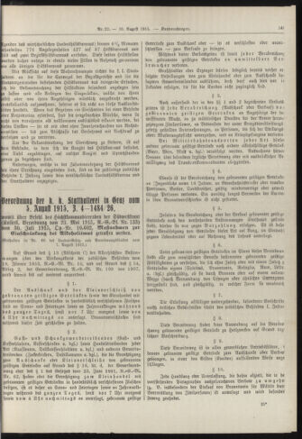 Amtsblatt der landesfürstlichen Hauptstadt Graz 19150810 Seite: 3