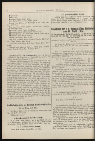 Amtsblatt der landesfürstlichen Hauptstadt Graz 19150820 Seite: 2