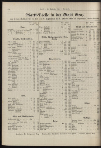 Amtsblatt der landesfürstlichen Hauptstadt Graz 19150930 Seite: 8