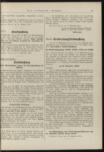 Amtsblatt der landesfürstlichen Hauptstadt Graz 19151120 Seite: 5