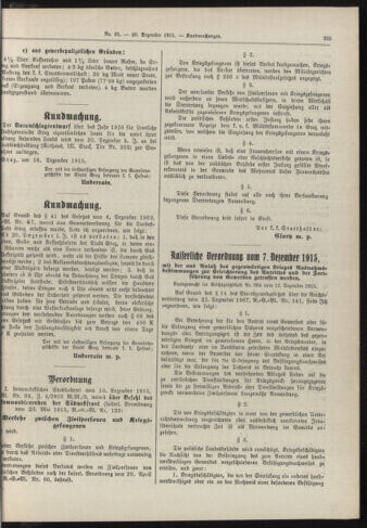 Amtsblatt der landesfürstlichen Hauptstadt Graz 19151220 Seite: 7