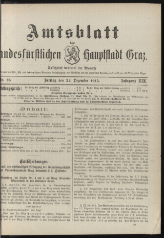 Amtsblatt der landesfürstlichen Hauptstadt Graz