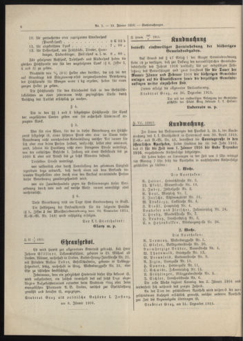 Amtsblatt der landesfürstlichen Hauptstadt Graz 19160110 Seite: 6