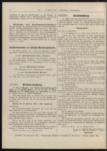 Amtsblatt der landesfürstlichen Hauptstadt Graz 19160220 Seite: 12