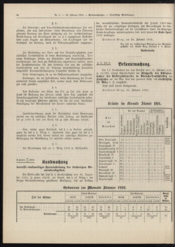 Amtsblatt der landesfürstlichen Hauptstadt Graz 19160229 Seite: 8