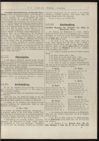 Amtsblatt der landesfürstlichen Hauptstadt Graz 19160420 Seite: 3