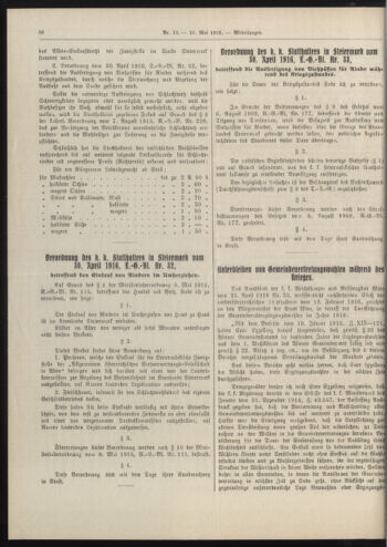 Amtsblatt der landesfürstlichen Hauptstadt Graz 19160510 Seite: 4