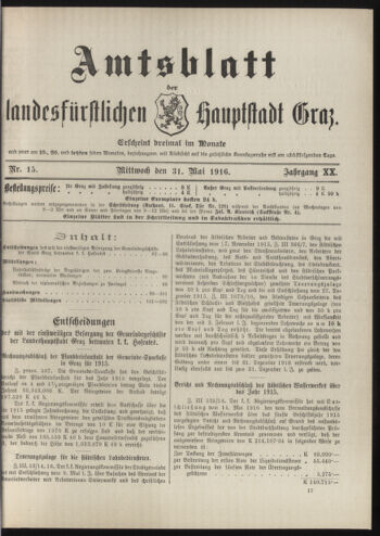 Amtsblatt der landesfürstlichen Hauptstadt Graz