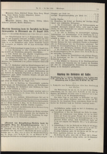 Amtsblatt der landesfürstlichen Hauptstadt Graz 19160630 Seite: 3