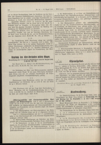 Amtsblatt der landesfürstlichen Hauptstadt Graz 19160831 Seite: 6