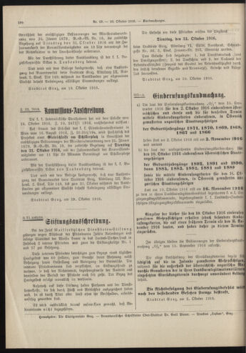 Amtsblatt der landesfürstlichen Hauptstadt Graz 19161020 Seite: 6