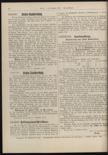 Amtsblatt der landesfürstlichen Hauptstadt Graz 19161220 Seite: 6