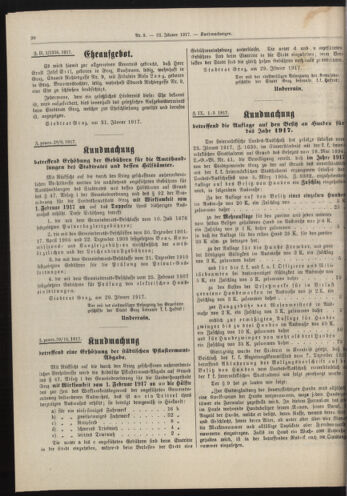 Amtsblatt der landesfürstlichen Hauptstadt Graz 19170131 Seite: 6