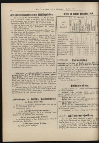 Amtsblatt der landesfürstlichen Hauptstadt Graz 19170210 Seite: 4