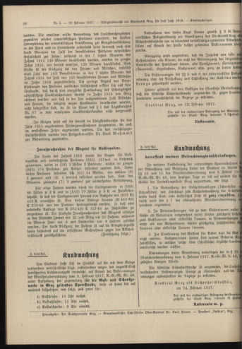 Amtsblatt der landesfürstlichen Hauptstadt Graz 19170220 Seite: 8