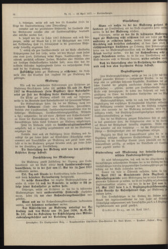 Amtsblatt der landesfürstlichen Hauptstadt Graz 19170420 Seite: 6