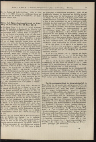 Amtsblatt der landesfürstlichen Hauptstadt Graz 19170430 Seite: 3