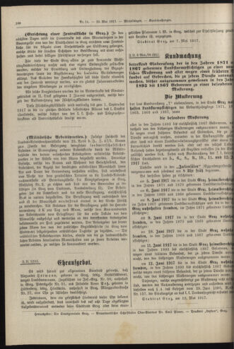 Amtsblatt der landesfürstlichen Hauptstadt Graz 19170520 Seite: 6