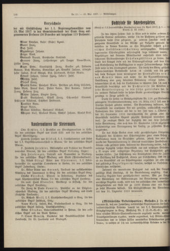 Amtsblatt der landesfürstlichen Hauptstadt Graz 19170531 Seite: 4