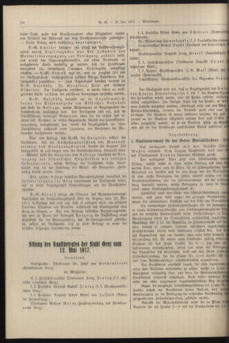 Amtsblatt der landesfürstlichen Hauptstadt Graz 19170610 Seite: 2