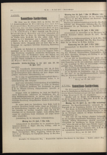 Amtsblatt der landesfürstlichen Hauptstadt Graz 19170720 Seite: 8