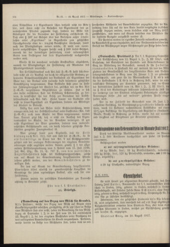 Amtsblatt der landesfürstlichen Hauptstadt Graz 19170820 Seite: 6