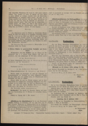 Amtsblatt der landesfürstlichen Hauptstadt Graz 19180120 Seite: 16