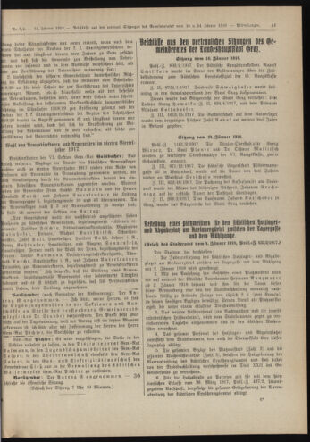 Amtsblatt der landesfürstlichen Hauptstadt Graz 19180131 Seite: 19