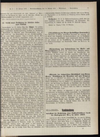 Amtsblatt der landesfürstlichen Hauptstadt Graz 19180220 Seite: 25