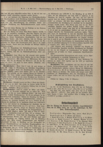 Amtsblatt der landesfürstlichen Hauptstadt Graz 19180531 Seite: 19