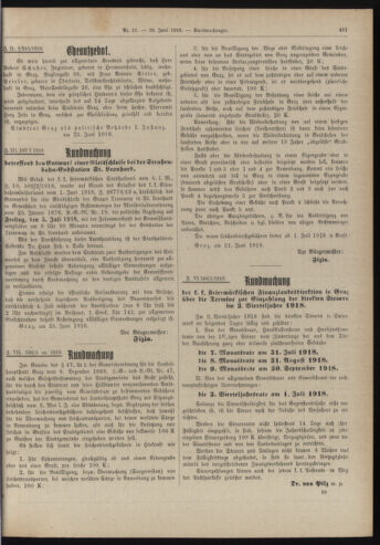 Amtsblatt der landesfürstlichen Hauptstadt Graz 19180630 Seite: 33