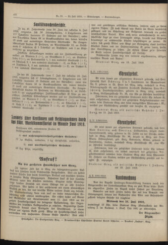 Amtsblatt der landesfürstlichen Hauptstadt Graz 19180720 Seite: 4