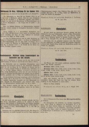 Amtsblatt der landesfürstlichen Hauptstadt Graz 19180810 Seite: 51