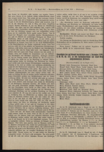 Amtsblatt der landesfürstlichen Hauptstadt Graz 19180831 Seite: 8