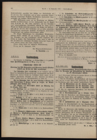 Amtsblatt der landesfürstlichen Hauptstadt Graz 19180930 Seite: 8