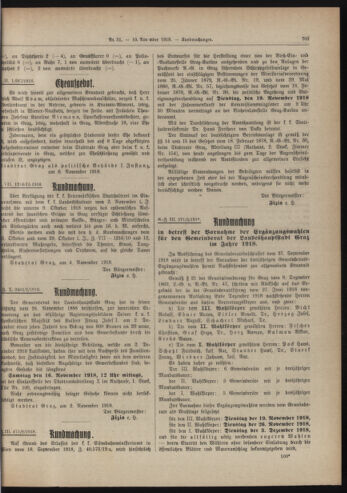 Amtsblatt der landesfürstlichen Hauptstadt Graz 19181110 Seite: 19