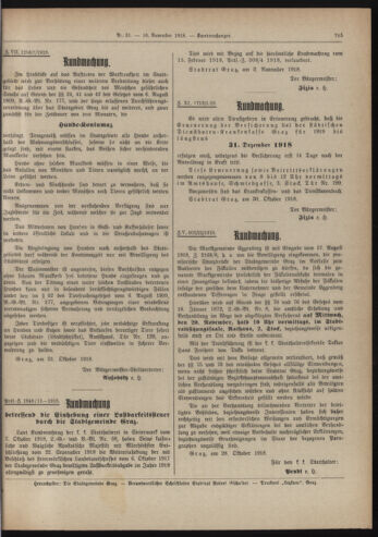 Amtsblatt der landesfürstlichen Hauptstadt Graz 19181110 Seite: 21