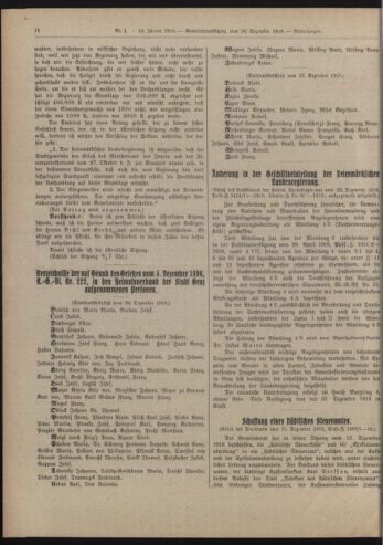 Amtsblatt der landesfürstlichen Hauptstadt Graz 19190110 Seite: 18