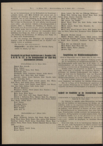 Amtsblatt der landesfürstlichen Hauptstadt Graz 19190210 Seite: 20