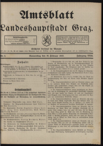 Amtsblatt der landesfürstlichen Hauptstadt Graz