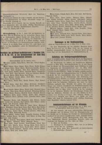 Amtsblatt der landesfürstlichen Hauptstadt Graz 19190320 Seite: 3