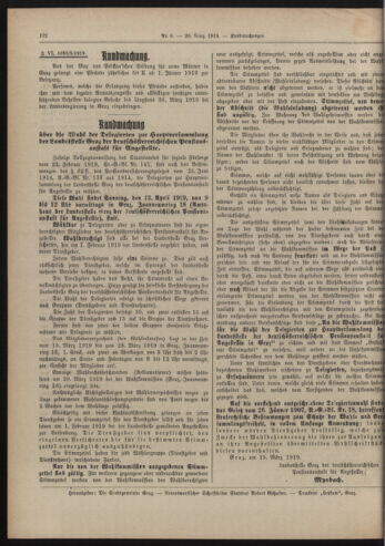 Amtsblatt der landesfürstlichen Hauptstadt Graz 19190320 Seite: 6